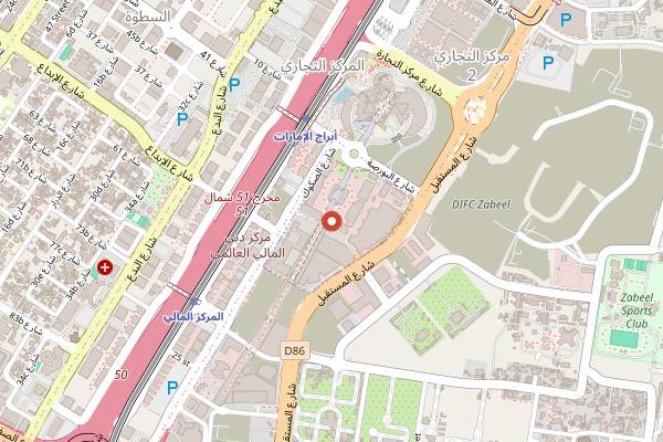Map showing Al Mandaloun in Dubai