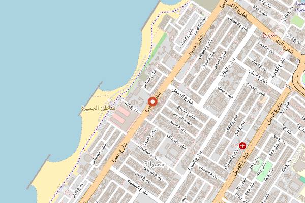 Map showing Wafi Gourmet in Dubai