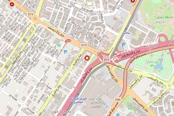 Map showing Encounter Coffee Roasters in Dubai
