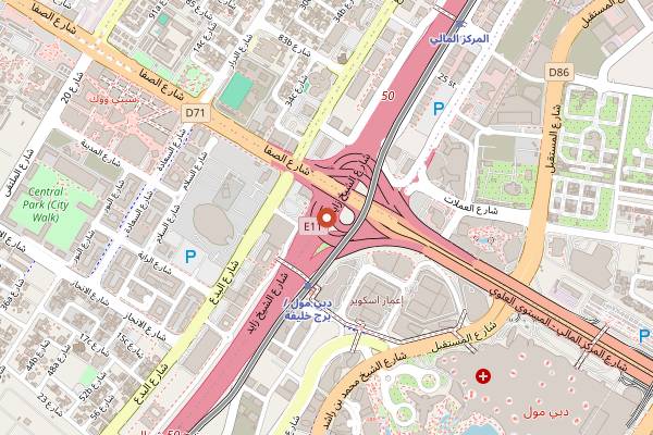 Map showing Mosaica in Dubai