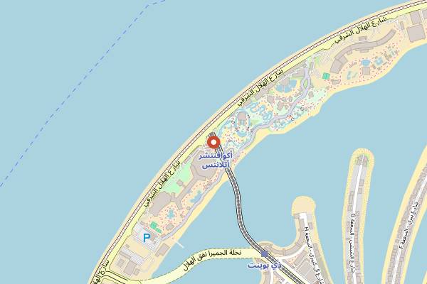 Map showing Hakkasan Dubai in Dubai