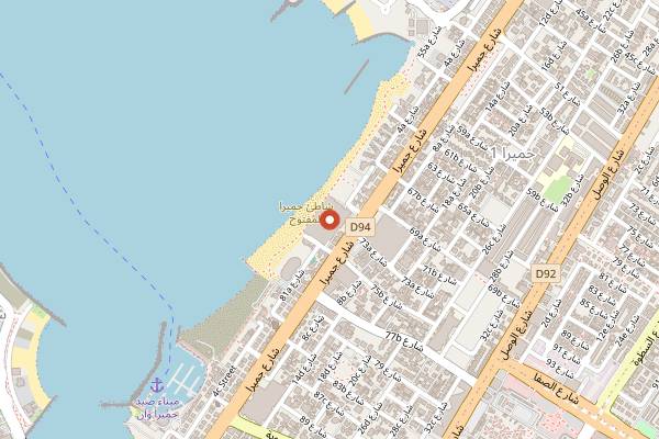 Map showing Tasca by José Avillez in Dubai