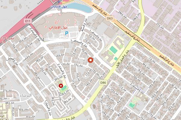 Map showing Uzgen in Dubai
