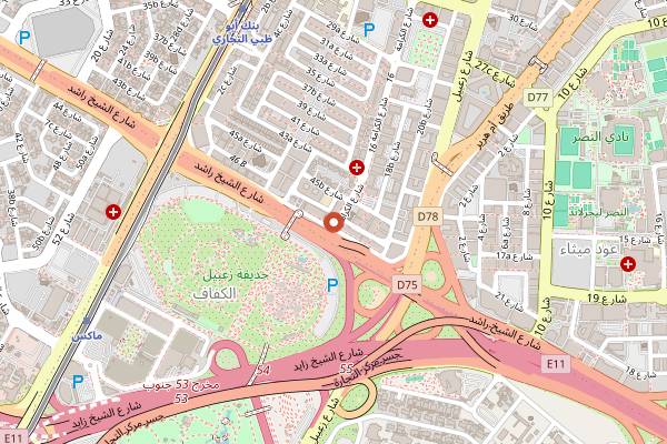 Map showing Karachi Darbar in Dubai