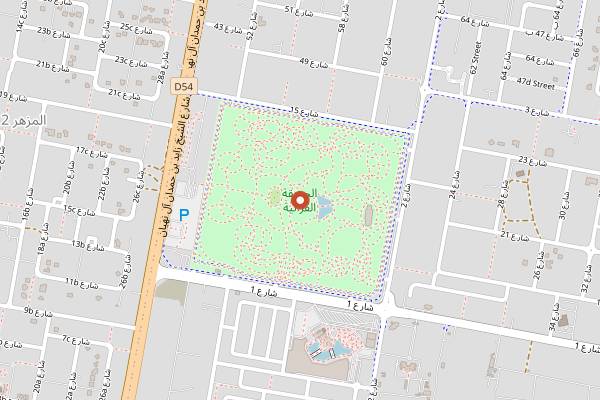 Map showing Farmers' Market at Quranic Park in Dubai
