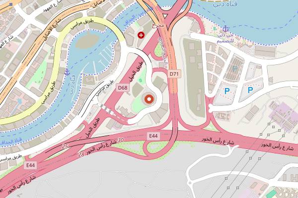 Map showing Flashback Speakeasy Bar & Lounge in Dubai