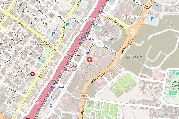 Map showing Jass Lounge in Dubai