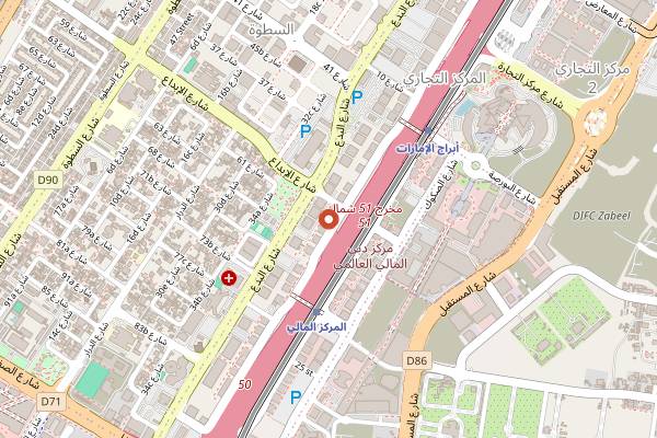Map showing Level 43 Sky Lounge in Dubai