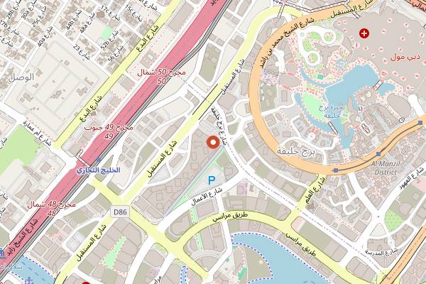 Map showing Treehouse in Dubai
