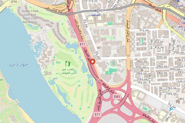 Map showing Al Bait Al Shami in Dubai