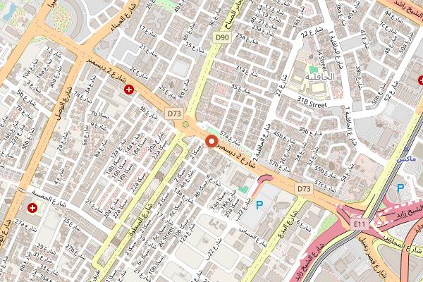Map showing Al Mallah in Dubai