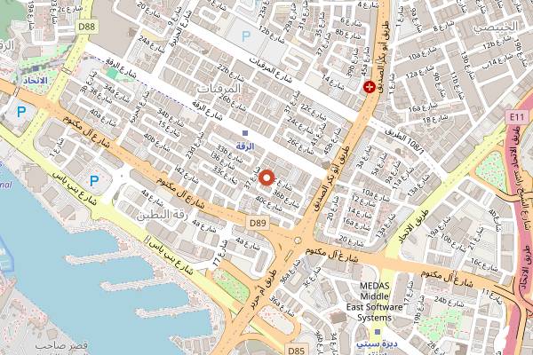 Map showing Barrio Fiesta in Dubai