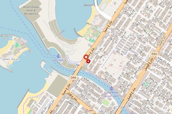 Map showing Karachi Grill in Dubai