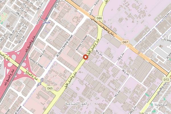 Map showing Shawarma Hut Cafeteria in Dubai