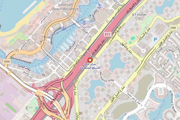 Map showing The Agency in Dubai