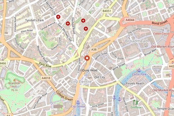 Map showing Ahh Toots in Bristol