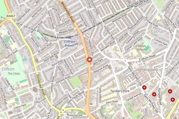 Map showing Bakesmiths in Bristol