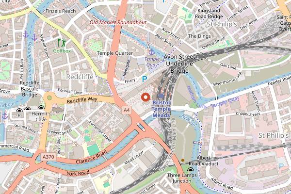 Map showing Hart's Bakery in Bristol