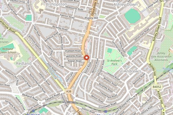Map showing Parsons Bakery in Bristol