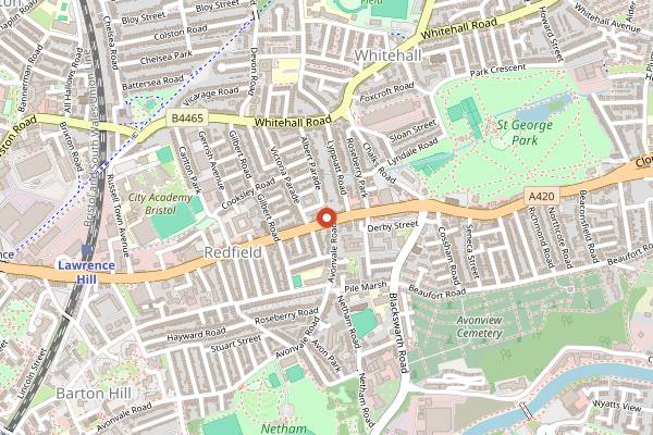 Map showing The Bristol Loaf in Bristol