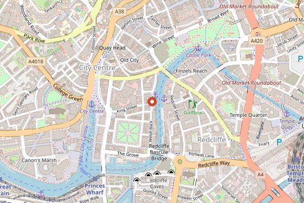 Map showing The Apple in Bristol