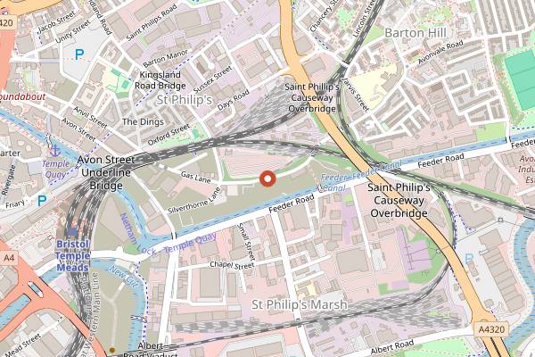 Map showing The Cider Box in Bristol