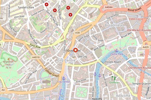 Map showing The Milk Thistle in Bristol