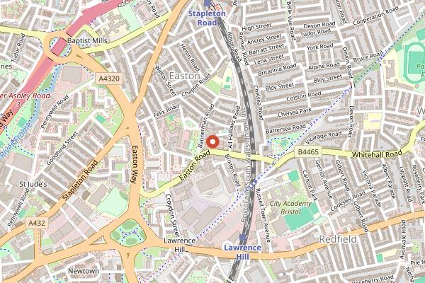 Map showing Arbor Ales in Bristol