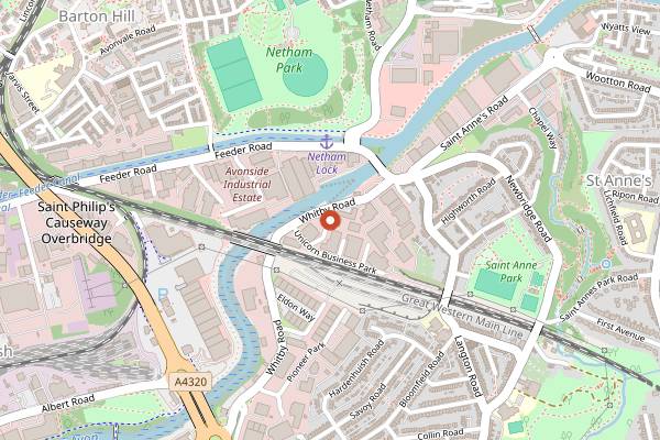 Map showing Lost and Grounded Brewers in Bristol