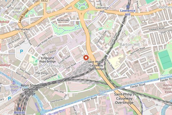 Map showing Moor Beer Company in Bristol