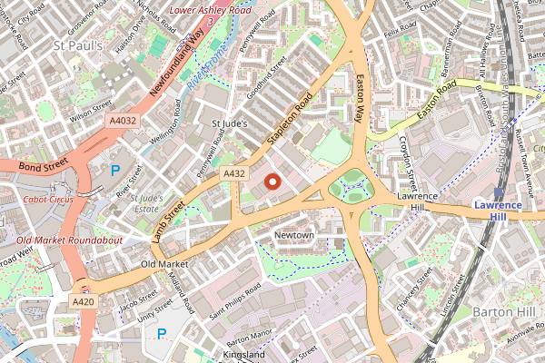 Map showing Wiper and True Taproom in Bristol
