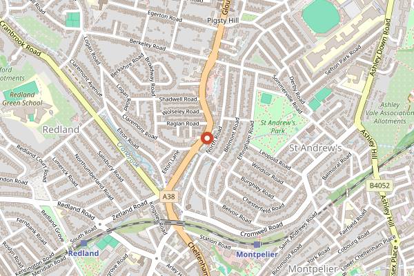 Map showing Miss Millie's Fried Chicken in Bristol