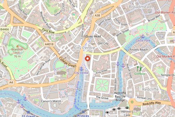 Map showing Pieminister in Bristol