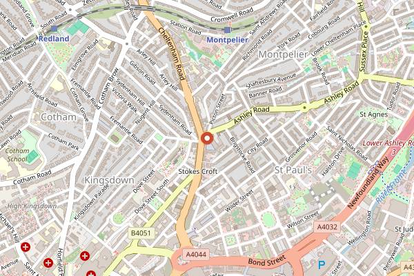 Map showing Cafe Kino in Bristol
