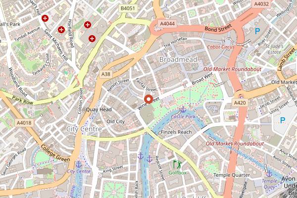 Map showing Dareshack in Bristol