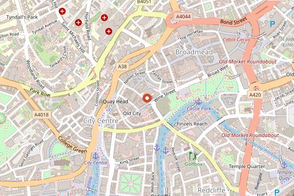 Map showing Full Court Press in Bristol