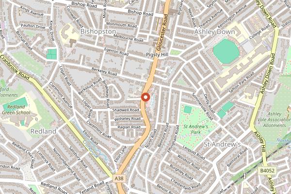 Map showing Hobbs House Bakery in Bristol