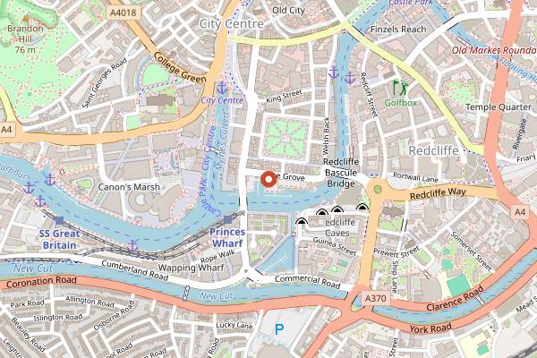 Map showing Mud Dock Cafe in Bristol