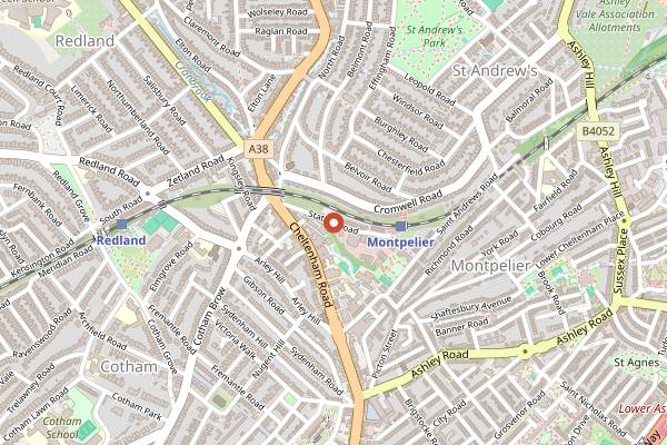 Map showing Triple Co Roast in Bristol