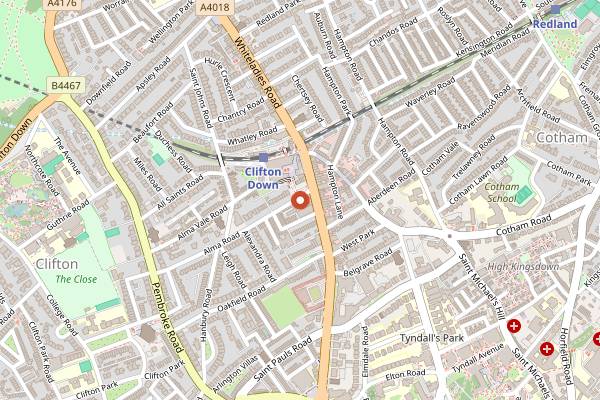 Map showing Papadeli Cookery School in Bristol