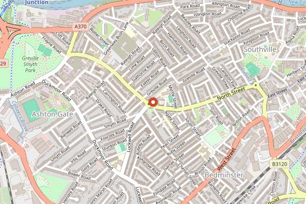 Map showing Zara's Chocolates Workshops in Bristol