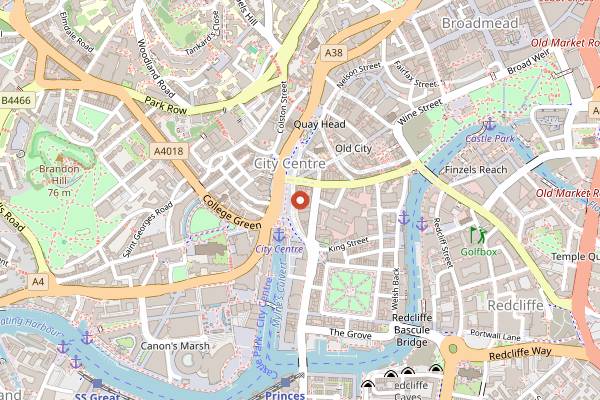 Map showing Pieminister in Bristol