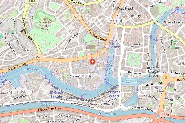 Map showing where the festival is in Bristol