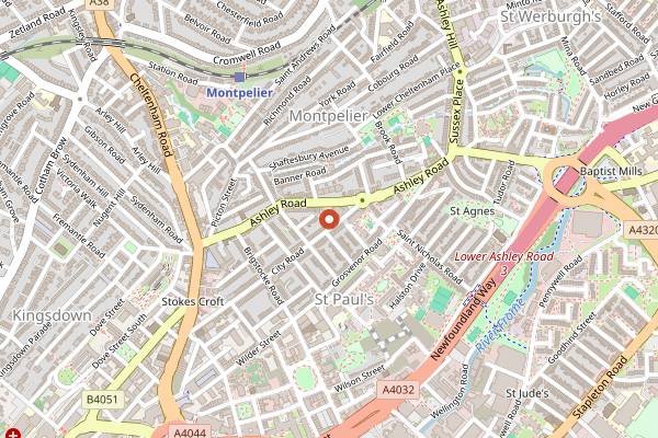 Map showing where the festival is in Bristol