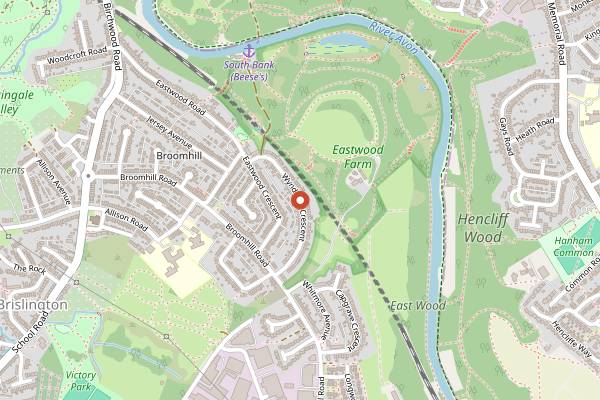 Map showing Beese's in Bristol