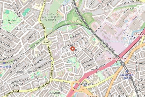Map showing Clouds in Bristol