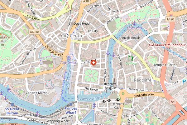 Map showing The Beer Emporium in Bristol