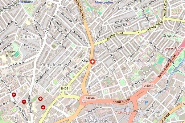 Map showing The Canteen in Bristol