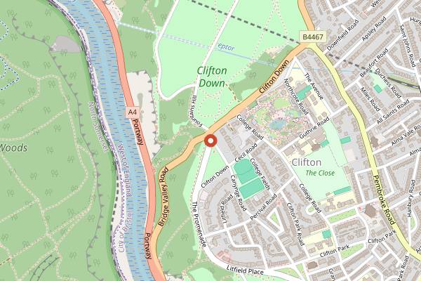 Map showing The Gallimaufry in Bristol