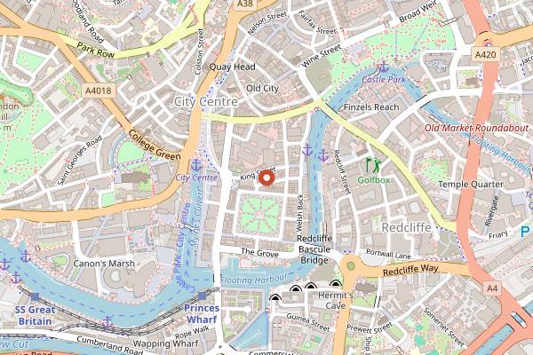 Map showing The Beer Emporium in Bristol